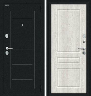 Входная дверь Пик Букле черное/Casablanca BR4324